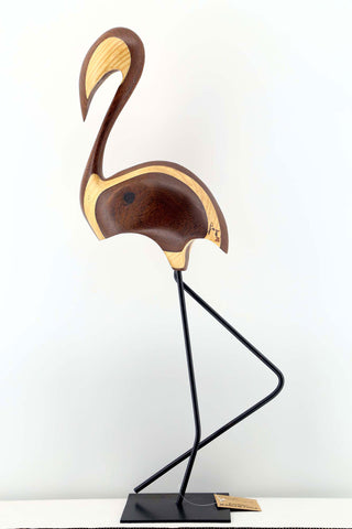 Pássaro Flamingo Marchetado